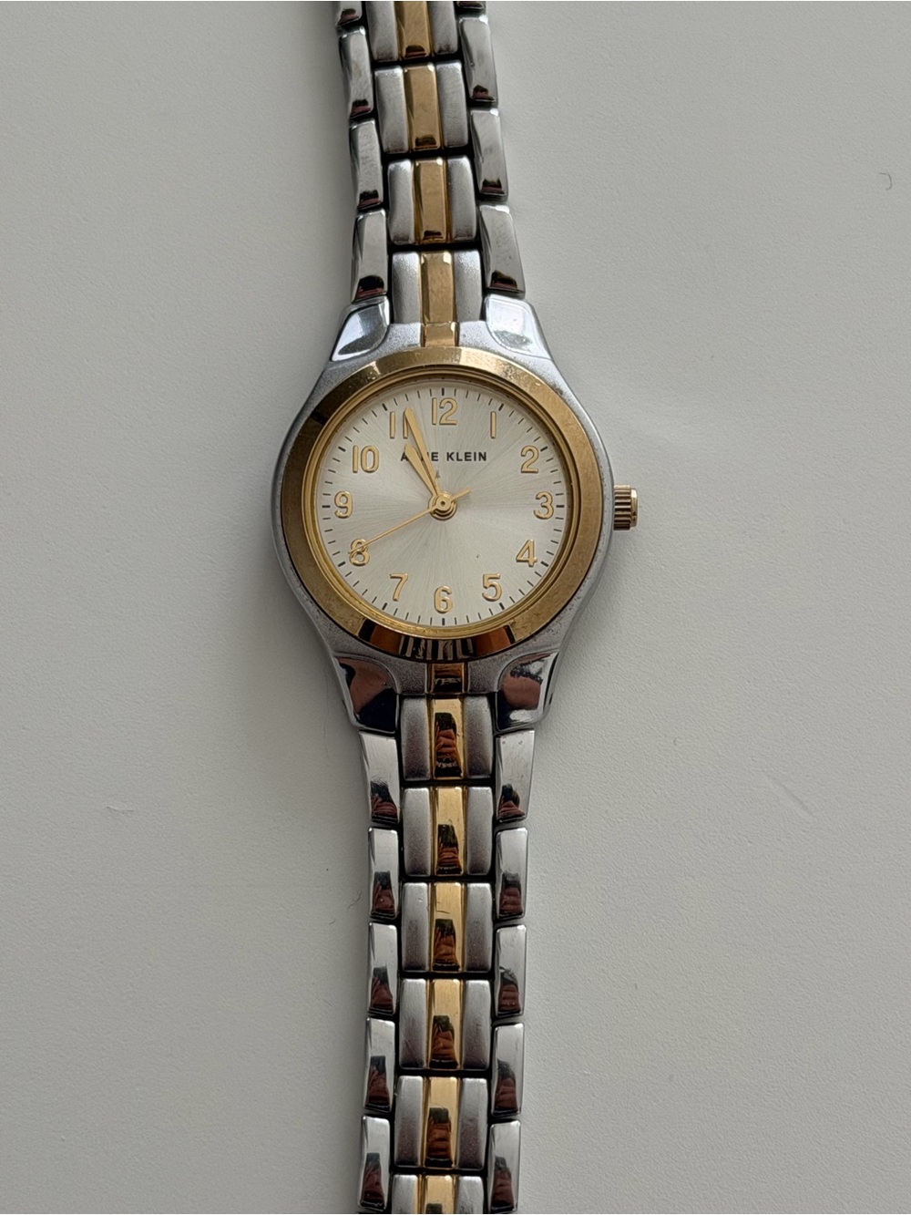 Anne Klein Two-Tone Gold and Silver Bracelet Watch